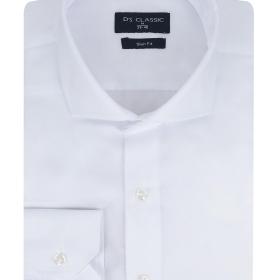 D'S Damat Erkek Ak Slim Fit Pagta Köýnek