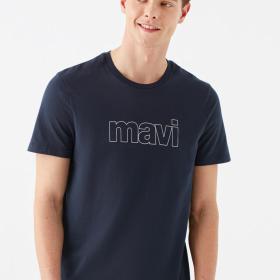 Mavi черно-синяя мужская футболка