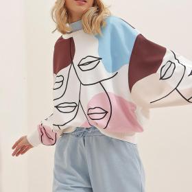 Trend Alaçatı Stili dürli reňkli zenan switer