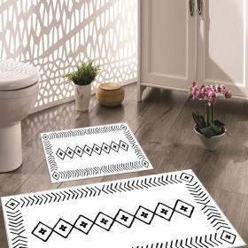 Thalia Home черно-белый коврик для ванны и туалета