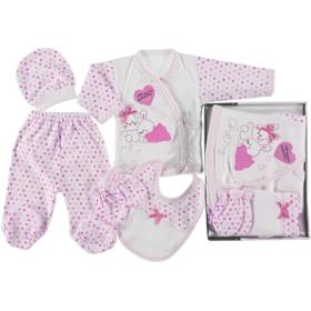 Bambino ak,gülgüne gyz bäbek komplekt