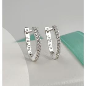 jelux silver белые женские серьги