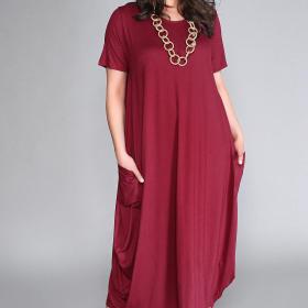 Curvy Trend gyrmyzy zenan köýnek