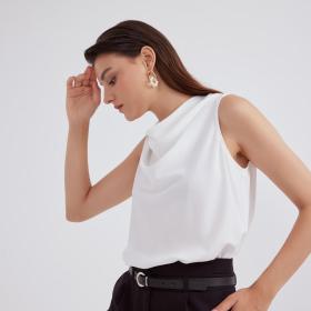Sateen экрю женская блузка
