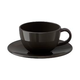 Кофейная чашка и блюдце IKEA VARDAGEN темно-серый,14 cл