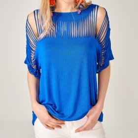AQE FASHION синяя женская блузка