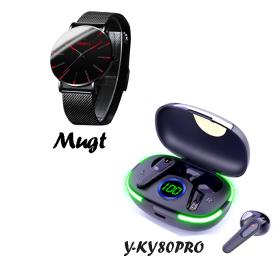 Pro-KY80 bluetooth nauşnik + Geneva sagat