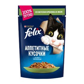 Felix uly ýaşly pişikler üçin - Towşan eti želede 85 g