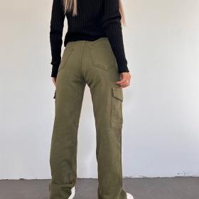 TRENDNATUREl хаки женскиe джинсы