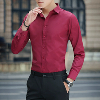 【Одиночный пакет】 Long -sleeed Wine Red