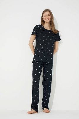 Siyah İnci gara zenan pijama