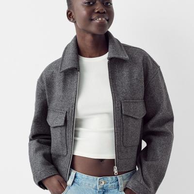 Bershka серый женский пиджак
