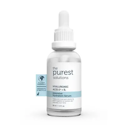 The Purest Solutions Güýçli nemlendiriji we çişirilen görnüş Gialuron kislotasynyň derini bejermek serumu 30 Ml