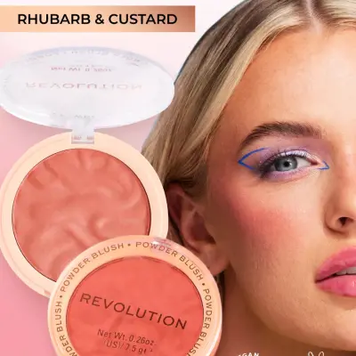 Revolution  Makeup Румяна для лица BLUSHER RELOADED Rhubarb & Custard