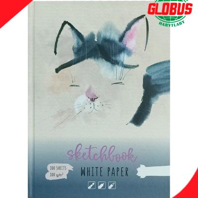 Скетчбук 100л а5 7бц "Кошка спит" с5т100_лм 9056