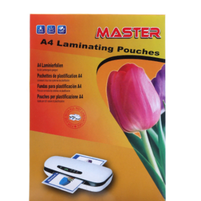 Laminating Film A4 100mic 100pcs 216x303mm master plus