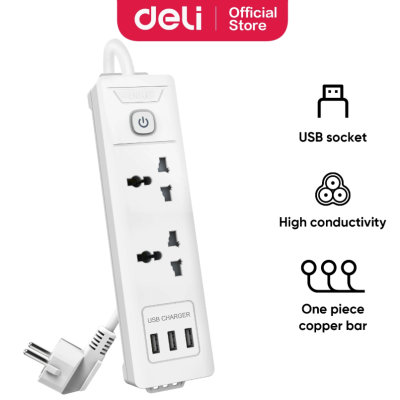 Udelnitel power strip Deli t407