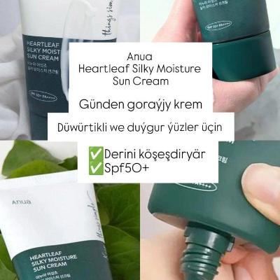 Anua ýüz üçin günden goraýjy krem düwürtükli we duýgur ýüzler üçin SPF50 (Original)