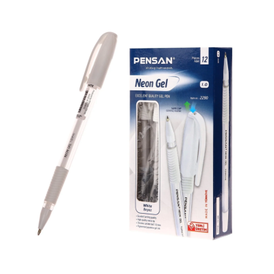 Pensan Neon Gel pen No.2290 12pcs white