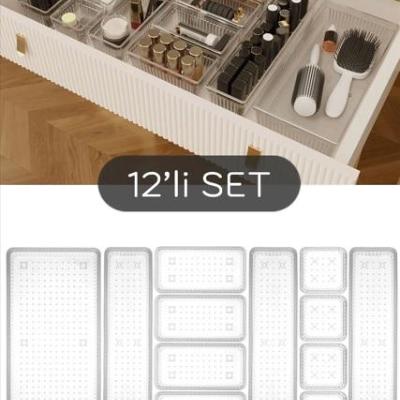 Meleni Home 12-bölünen kosmetika organaýzeri