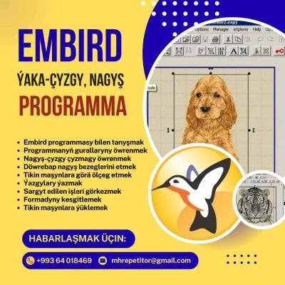 Embird ýaka çyzgy nagyş tikin repetitor