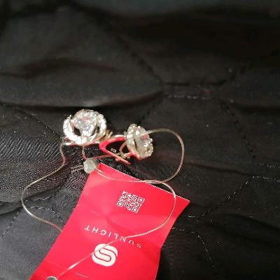 SUNLIGHT,серьги с фианитом, серебро