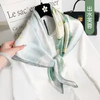 Водный гибискус 100% тутовый шелк 88*88см