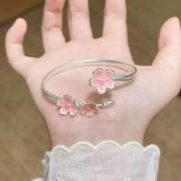 M1015【Розовый браслет с цветком персика】