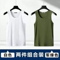 Модальный жилет [White+Jun Green]